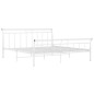 vidaXL Bettgestell Weiß Metall 180x200 cm vidaXL Bettgestell Weiß Metall 180x200 cm