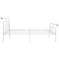vidaXL Bettgestell Weiß Metall 180x200 cm vidaXL Bettgestell Weiß Metall 180x200 cm