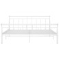 vidaXL Bettgestell Weiß Metall 180x200 cm vidaXL Bettgestell Weiß Metall 180x200 cm