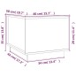 vidaXL Couchtisch Grau 40x50x35 cm Massivholz Kiefer vidaXL Couchtisch Grau 40x50x35 cm Massivholz Kiefer