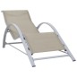 vidaXL Sonnenliegen 2 Stk. mit Tisch Aluminium Cremeweiß vidaXL Sonnenliegen 2 Stk. mit Tisch Aluminium Cremeweiß