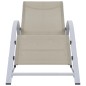 vidaXL Sonnenliegen 2 Stk. mit Tisch Aluminium Cremeweiß vidaXL Sonnenliegen 2 Stk. mit Tisch Aluminium Cremeweiß