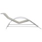 vidaXL Sonnenliegen 2 Stk. mit Tisch Aluminium Cremeweiß vidaXL Sonnenliegen 2 Stk. mit Tisch Aluminium Cremeweiß