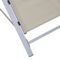 vidaXL Sonnenliegen 2 Stk. mit Tisch Aluminium Cremeweiß vidaXL Sonnenliegen 2 Stk. mit Tisch Aluminium Cremeweiß