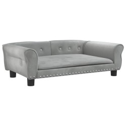 vidaXL Hundebett Hellgrau 95x55x30 cm Samt
