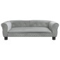 vidaXL Hundebett Hellgrau 95x55x30 cm Samt vidaXL Hundebett Hellgrau 95x55x30 cm Samt