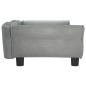 vidaXL Hundebett Hellgrau 95x55x30 cm Samt vidaXL Hundebett Hellgrau 95x55x30 cm Samt