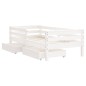 vidaXL Kinderbett mit Schubladen Weiß 70x140 cm Massivholz Kiefer vidaXL Kinderbett mit Schubladen Weiß 70x140 cm Massivholz Kiefer