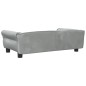 vidaXL Hundebett Hellgrau 95x55x30 cm Samt vidaXL Hundebett Hellgrau 95x55x30 cm Samt