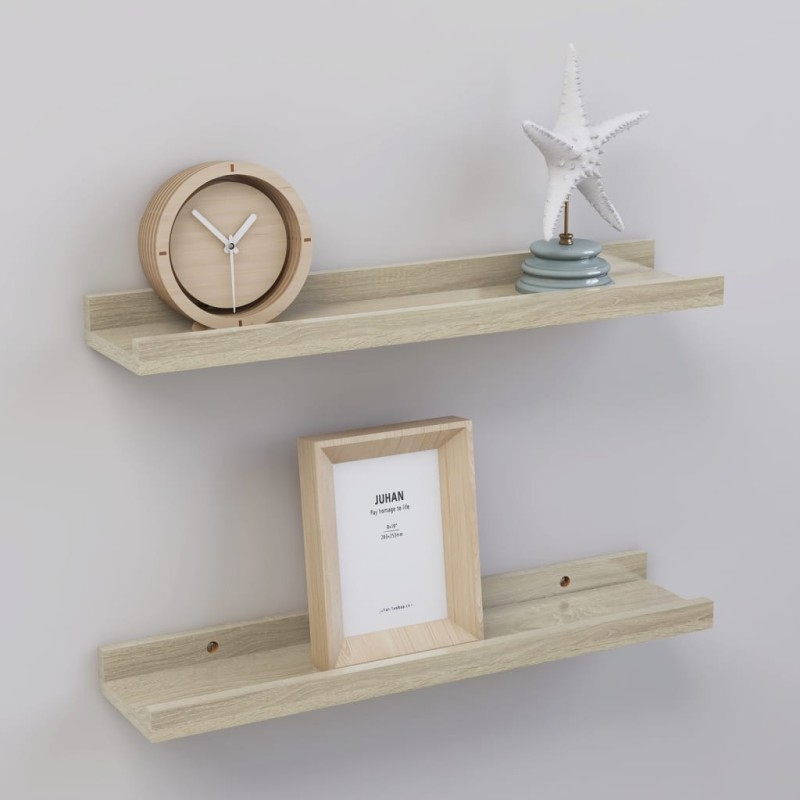 vidaXL Wandregale 2 Stk. Sonoma-Eiche 40x9x3 cm vidaXL Wandregale 2 Stk. Sonoma-Eiche 40x9x3 cm