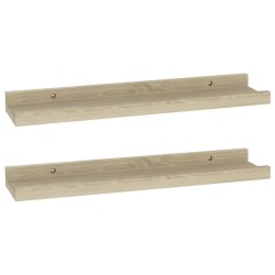 vidaXL Wandregale 2 Stk. Sonoma-Eiche 40x9x3 cm