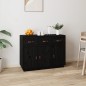 vidaXL Sideboard Schwarz 100x40x75 cm Massivholz Kiefer vidaXL Sideboard Schwarz 100x40x75 cm Massivholz Kiefer
