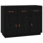 vidaXL Sideboard Schwarz 100x40x75 cm Massivholz Kiefer vidaXL Sideboard Schwarz 100x40x75 cm Massivholz Kiefer