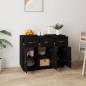 vidaXL Sideboard Schwarz 100x40x75 cm Massivholz Kiefer vidaXL Sideboard Schwarz 100x40x75 cm Massivholz Kiefer