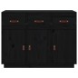 vidaXL Sideboard Schwarz 100x40x75 cm Massivholz Kiefer vidaXL Sideboard Schwarz 100x40x75 cm Massivholz Kiefer