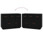 vidaXL Sideboard Schwarz 100x40x75 cm Massivholz Kiefer vidaXL Sideboard Schwarz 100x40x75 cm Massivholz Kiefer