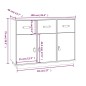 vidaXL Sideboard Schwarz 100x40x75 cm Massivholz Kiefer vidaXL Sideboard Schwarz 100x40x75 cm Massivholz Kiefer