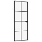 vidaXL Innentür Schwarz 76x201,5 cm Hartglas & Aluminium Schlank vidaXL Innentür Schwarz 76x201,5 cm Hartglas & Aluminium Schlank