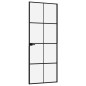 vidaXL Innentür Schwarz 76x201,5 cm Hartglas & Aluminium Schlank vidaXL Innentür Schwarz 76x201,5 cm Hartglas & Aluminium Schlank