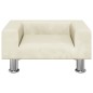 vidaXL Hundebett Creme 50x40x26,5 cm Samt vidaXL Hundebett Creme 50x40x26,5 cm Samt