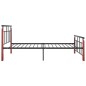 vidaXL Bettgestell Metall und Massivholz Eiche 90x200 cm vidaXL Bettgestell Metall und Massivholz Eiche 90x200 cm
