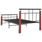 vidaXL Bettgestell Metall und Massivholz Eiche 90x200 cm vidaXL Bettgestell Metall und Massivholz Eiche 90x200 cm