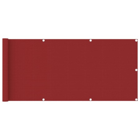 vidaXL Balkon-Sichtschutz Rot 75x400 cm HDPE 