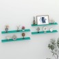 vidaXL Wandregale 4 Stk. Blau 80x9x3 cm vidaXL Wandregale 4 Stk. Blau 80x9x3 cm