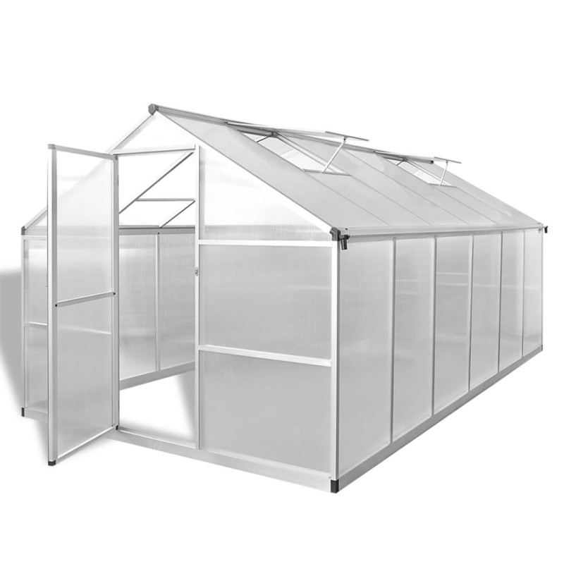 vidaXL Gewächshaus mit Fundament Verstärkt Aluminium 9,025 m² vidaXL Gewächshaus mit Fundament Verstärkt Aluminium 9,025 m²