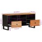 vidaXL TV-Schrank 100x33x46 cm Massivholz Akazie und Holzwerkstoff vidaXL TV-Schrank 100x33x46 cm Massivholz Akazie und Holzwerkstoff