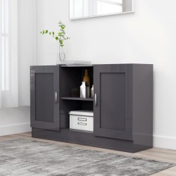 vidaXL Sideboard Hochglanz-Grau 120x30,5x70 cm Holzwerkstoff