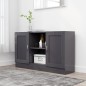 vidaXL Sideboard Hochglanz-Grau 120x30,5x70 cm Holzwerkstoff vidaXL Sideboard Hochglanz-Grau 120x30,5x70 cm Holzwerkstoff