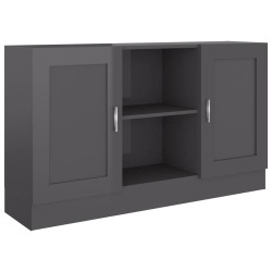 vidaXL Sideboard Hochglanz-Grau 120x30,5x70 cm Holzwerkstoff