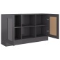 vidaXL Sideboard Hochglanz-Grau 120x30,5x70 cm Holzwerkstoff vidaXL Sideboard Hochglanz-Grau 120x30,5x70 cm Holzwerkstoff
