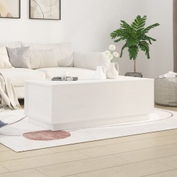 vidaXL Couchtisch Weiß 100x50x35 cm Massivholz Kiefer