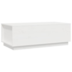 vidaXL Couchtisch Weiß 100x50x35 cm Massivholz Kiefer
