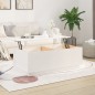 vidaXL Couchtisch Weiß 100x50x35 cm Massivholz Kiefer vidaXL Couchtisch Weiß 100x50x35 cm Massivholz Kiefer