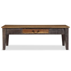 vidaXL Couchtisch Massivholz Vintage 118 x 60 x 40 cm