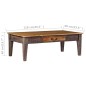 vidaXL Couchtisch Massivholz Vintage 118 x 60 x 40 cm vidaXL Couchtisch Massivholz Vintage 118 x 60 x 40 cm