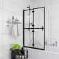 vidaXL Faltbare Duschkabine ESG Schwarz 120x140 cm vidaXL Faltbare Duschkabine ESG Schwarz 120x140 cm