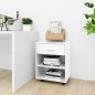 vidaXL Rollschrank Hochglanz-Weiß 46x36x59 cm Holzwerkstoff vidaXL Rollschrank Hochglanz-Weiß 46x36x59 cm Holzwerkstoff
