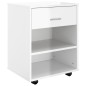 vidaXL Rollschrank Hochglanz-Weiß 46x36x59 cm Holzwerkstoff vidaXL Rollschrank Hochglanz-Weiß 46x36x59 cm Holzwerkstoff