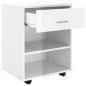 vidaXL Rollschrank Hochglanz-Weiß 46x36x59 cm Holzwerkstoff vidaXL Rollschrank Hochglanz-Weiß 46x36x59 cm Holzwerkstoff