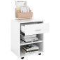 vidaXL Rollschrank Hochglanz-Weiß 46x36x59 cm Holzwerkstoff vidaXL Rollschrank Hochglanz-Weiß 46x36x59 cm Holzwerkstoff