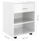 vidaXL Rollschrank Hochglanz-Weiß 46x36x59 cm Holzwerkstoff vidaXL Rollschrank Hochglanz-Weiß 46x36x59 cm Holzwerkstoff