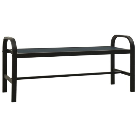 vidaXL Gartenbank 124,5 cm Stahl und WPC Schwarz