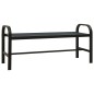 vidaXL Gartenbank 124,5 cm Stahl und WPC Schwarz vidaXL Gartenbank 124,5 cm Stahl und WPC Schwarz