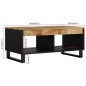 vidaXL Couchtisch 90x50x40 cm Massivholz Mango vidaXL Couchtisch 90x50x40 cm Massivholz Mango