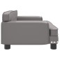 Hundebett Grau 70x45x30 cm Kunstleder Hundebett Grau 70x45x30 cm Kunstleder