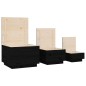 vidaXL Aufbewahrungsboxen mit Deckeln 3 Stk. Schwarz Massivholz Kiefer vidaXL Aufbewahrungsboxen mit Deckeln 3 Stk. Schwarz Massivholz Kiefer